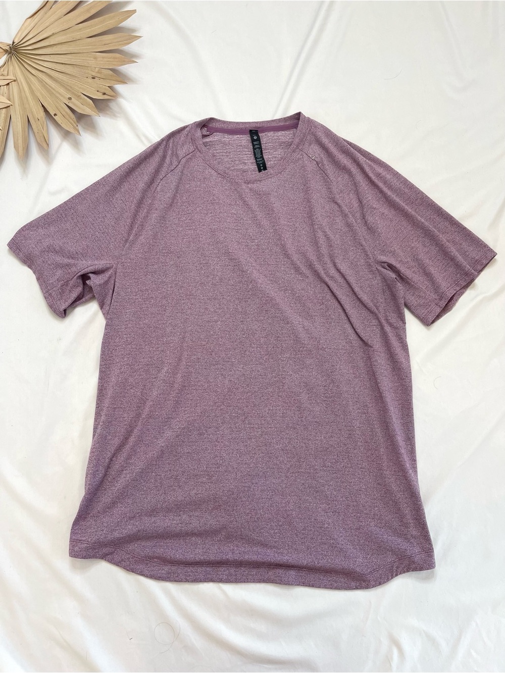 Lululemon Athletica Drysense Heathered Vintage Plum Purple Training Tee Shirt